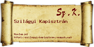 Szilágyi Kapisztrán névjegykártya